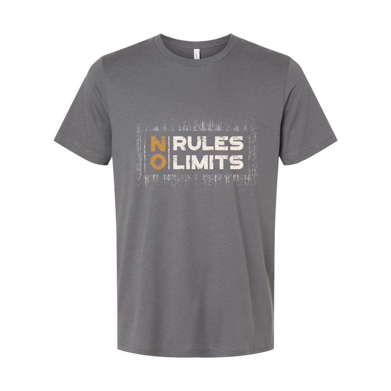 Unisex No Rules No Limits Graphic T Shirt White Short Sleeve Cotton Breathable Tee