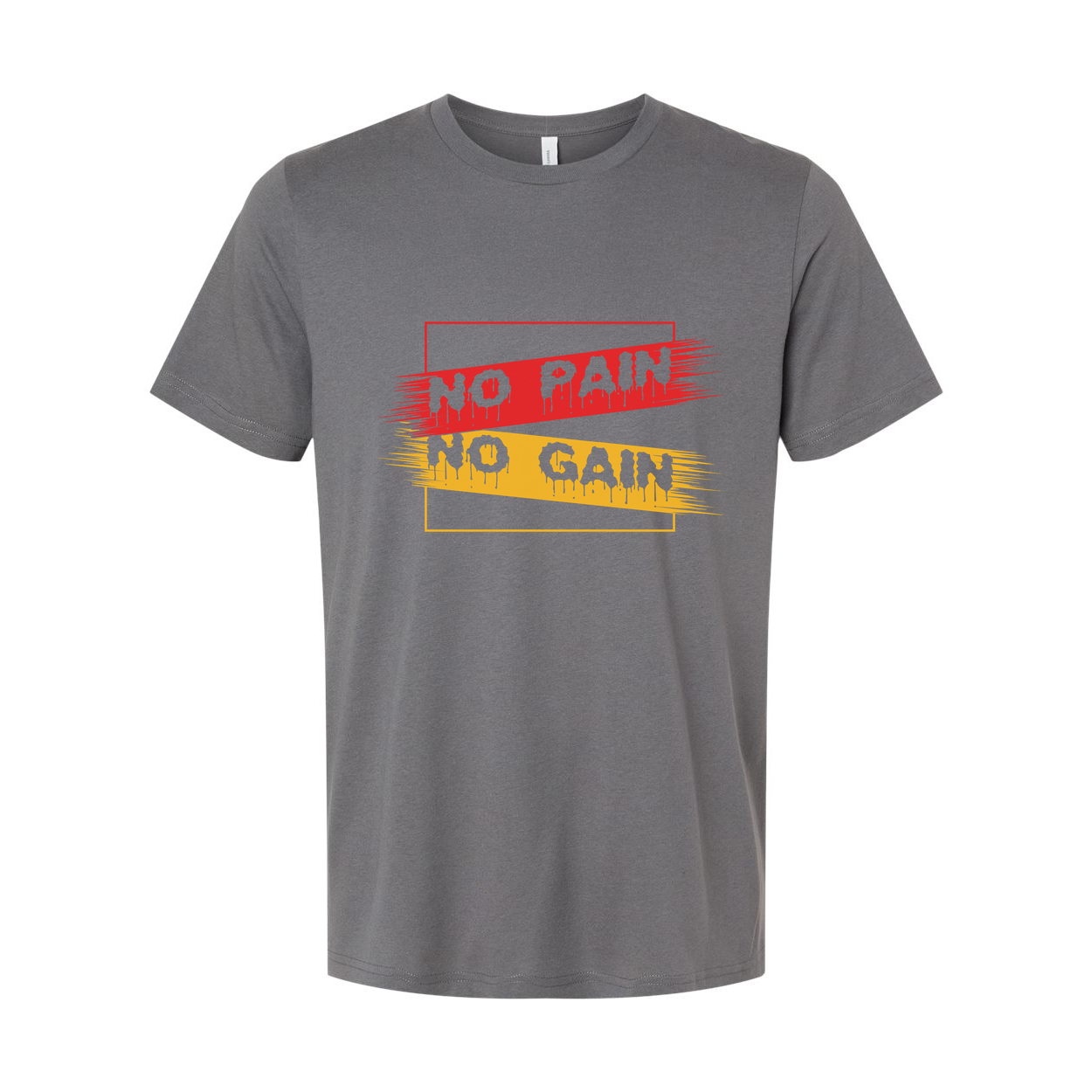 White Unisex No Pain No Gain Graphic T Shirt For Workout Training And Everyday Wear