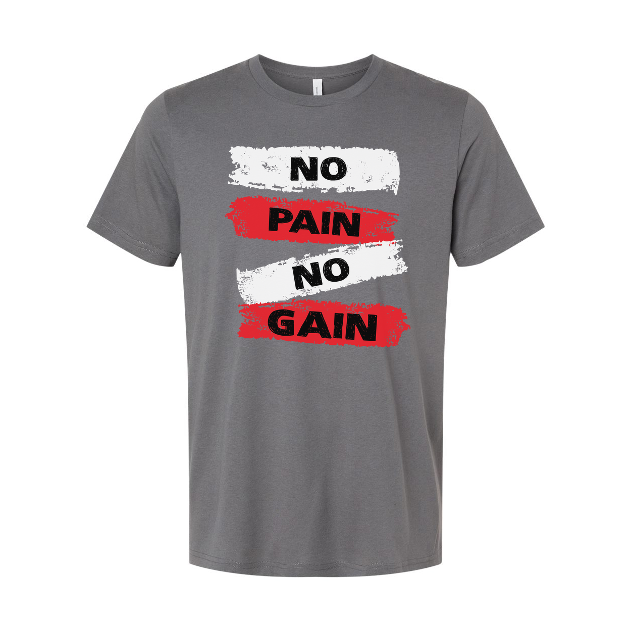 Unisex No Pain No Gain Graphic T Shirt White Short Sleeve Cotton Tee For Active Wear