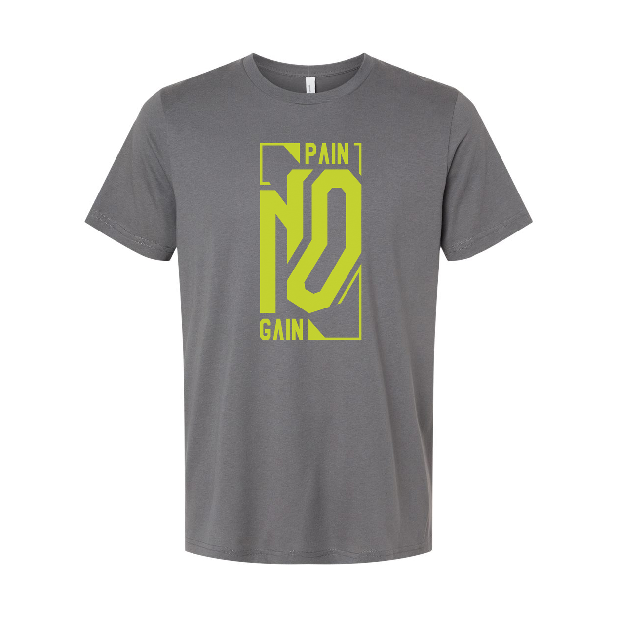 Pain No Gain Graphic T Shirt Unisex White Short Sleeve Cotton Tee For Workout Gear