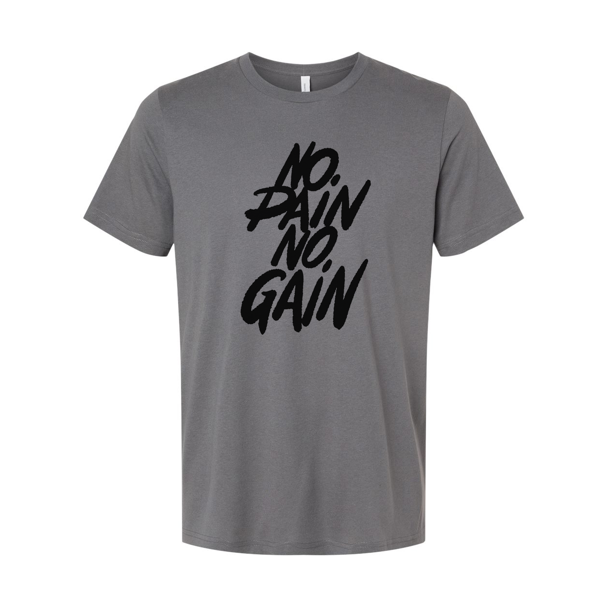 Unisex No Pain No Gain Graphic T Shirt White Short Sleeve Cotton Fitness Tee For Workout