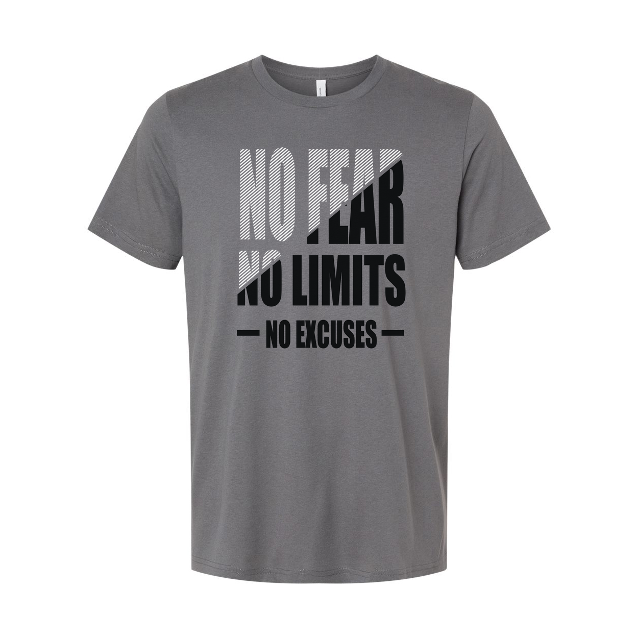 No Fear No Limits No Excuses Unisex Graphic Tee For Workout Training Or Everyday Comfort