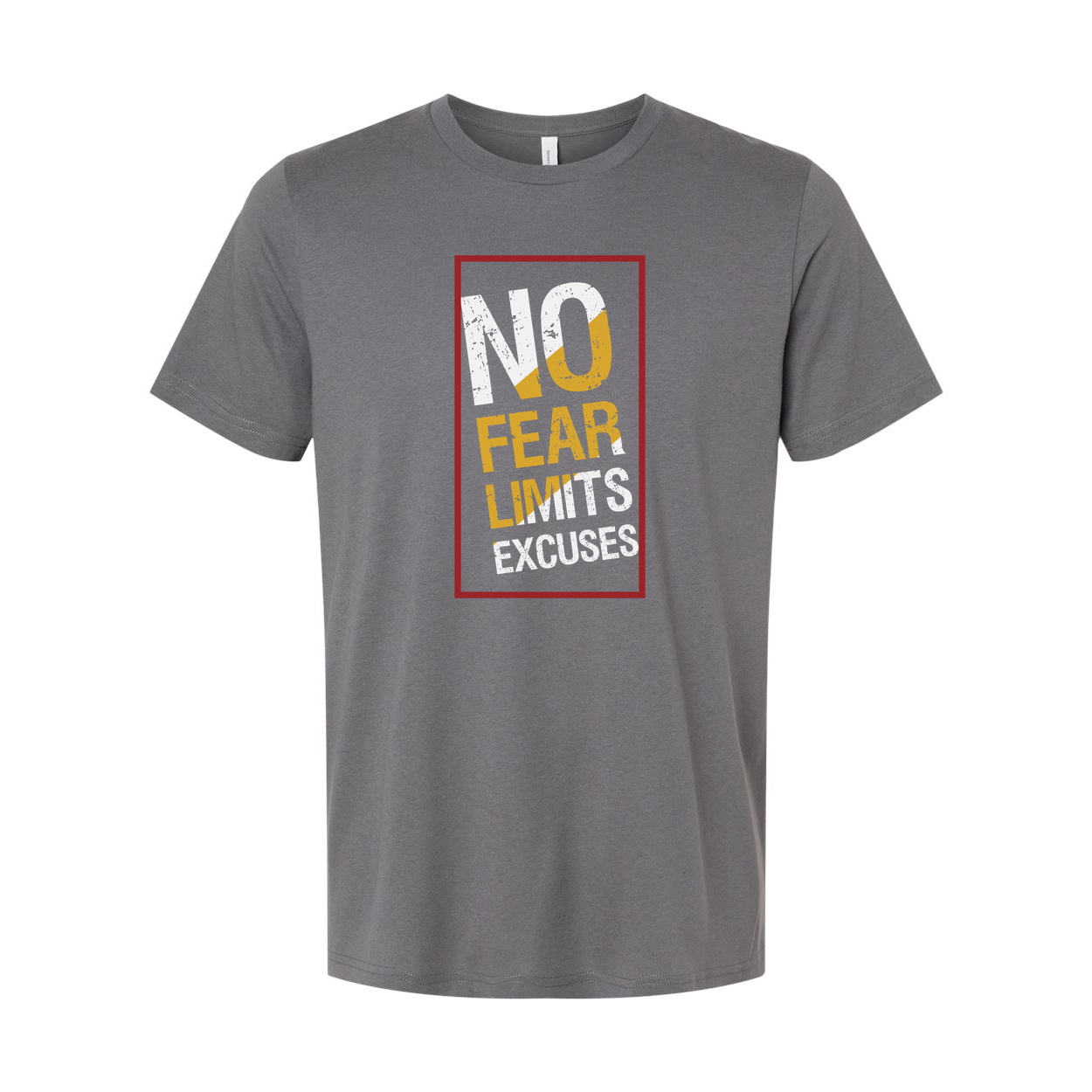 Unisex No Fear Limits Excuses Graphic T Shirt For Workouts And Fitness Apparel Collection
