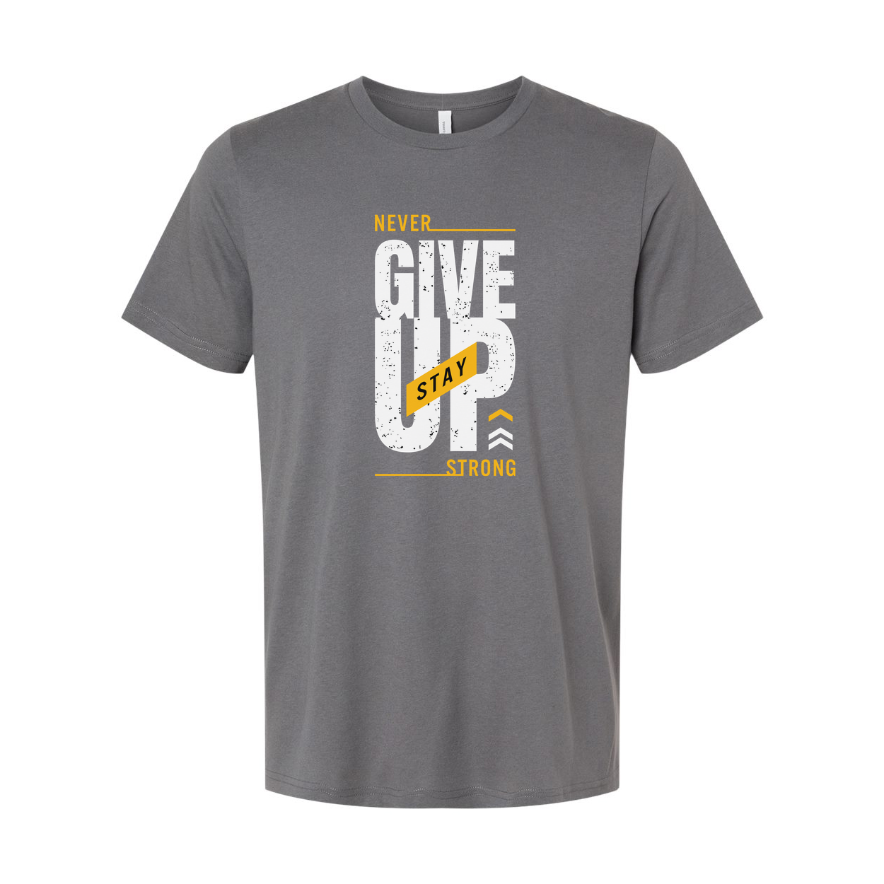 Never Give Up Stay Strong Graphic T Shirt For Men And Women Unisex Short Sleeve Cotton Tee