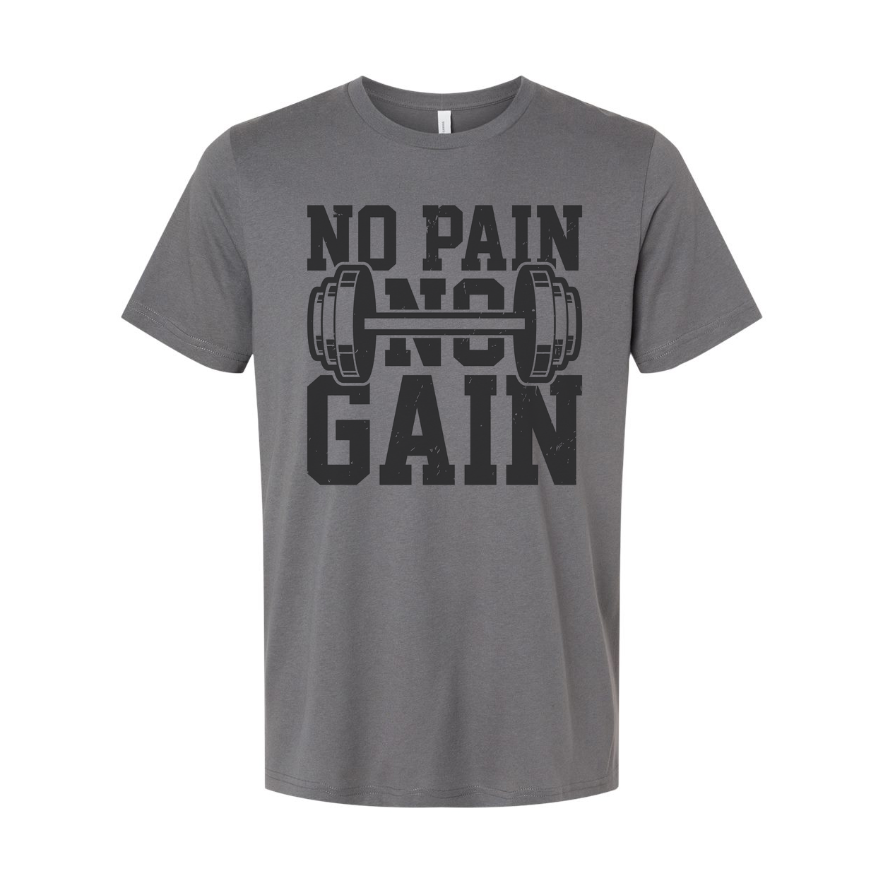 No Pain No Gain Unisex T Shirt With Barbell Graphic For Fitness Enthusiasts And Athletes