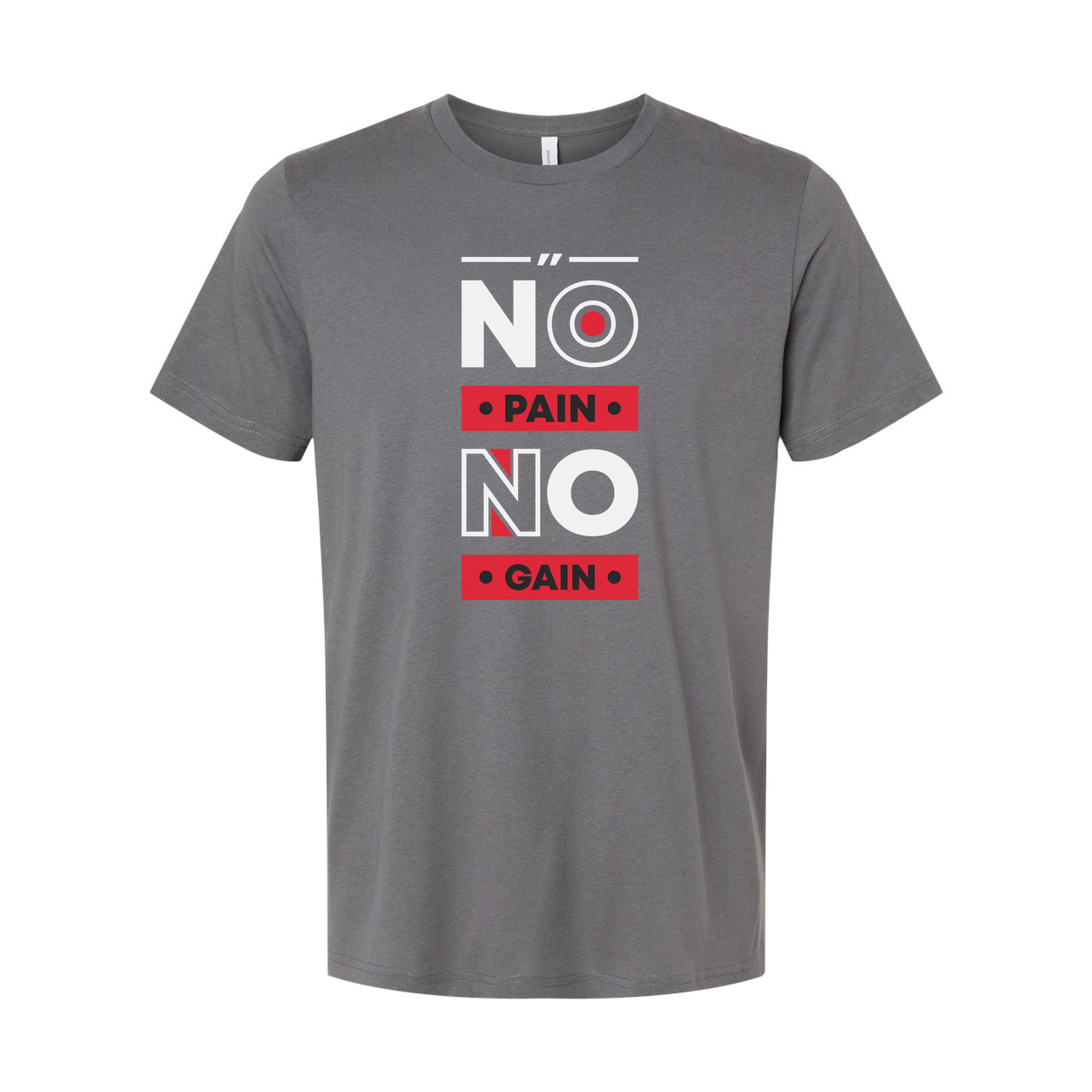 No Pain No Gain Graphic Tee For Men And Women Unisex White Short Sleeve Cotton Shirt
