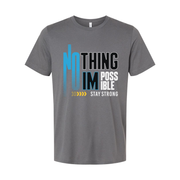 Nothing Is Impossible Stay Strong Unisex T Shirt Graphic Tee For Gym Workout Everyday Wear
