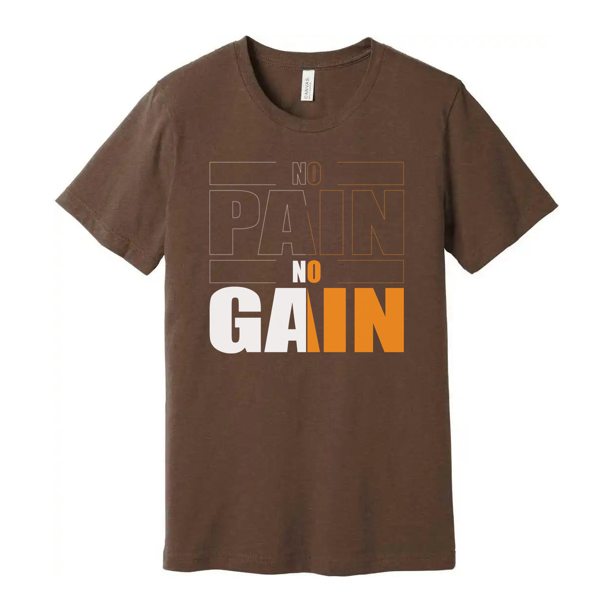 No Pain No Gain Unisex T Shirt White Graphic Tee For Gym Fitness Enthusiasts Athletes