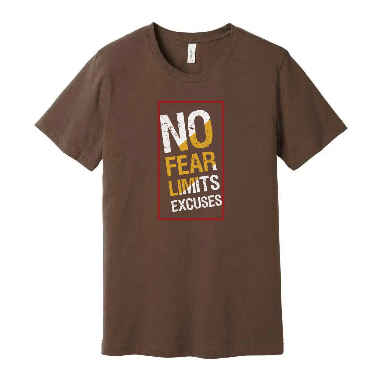 Unisex No Fear Limits Excuses Graphic T Shirt For Workouts And Fitness Apparel Collection