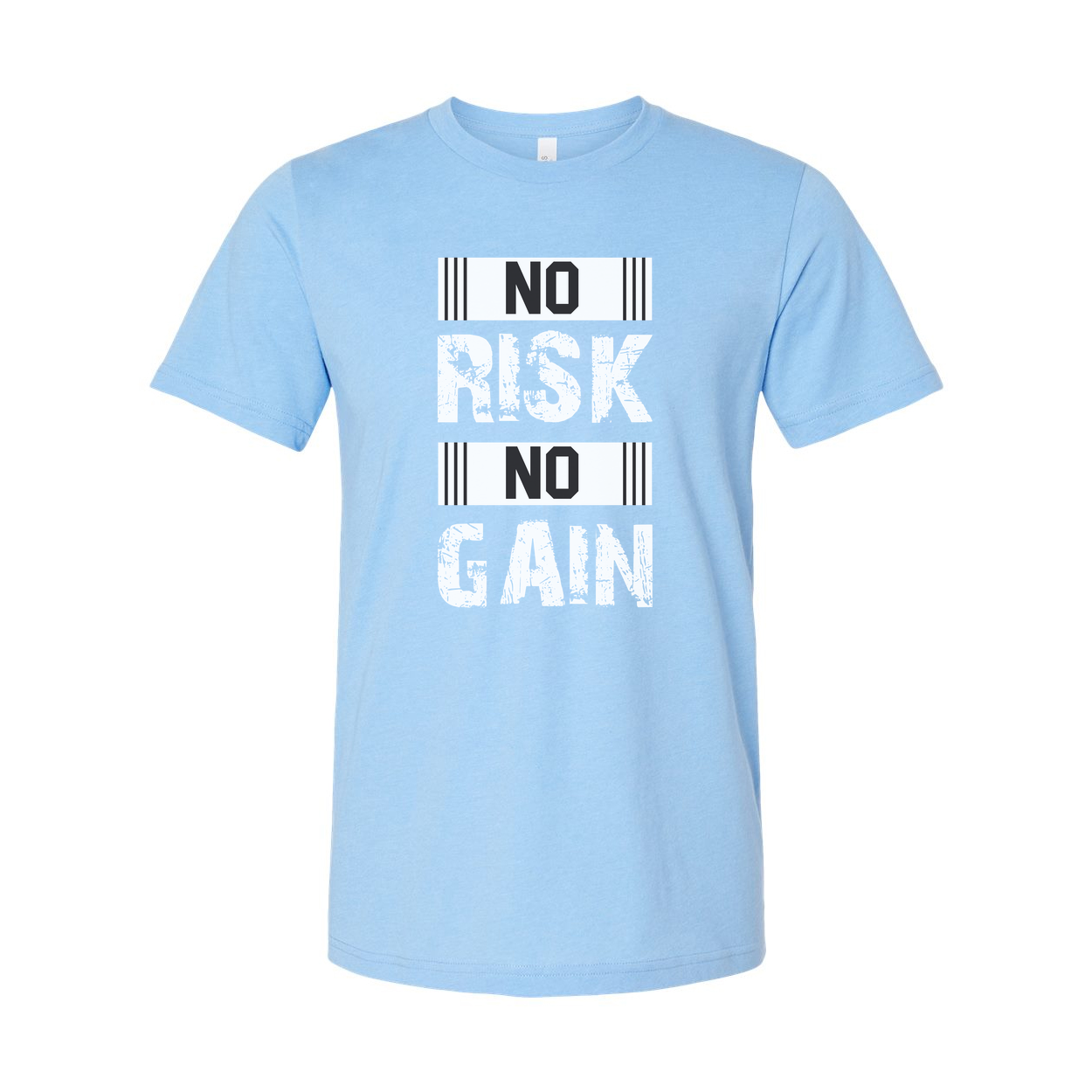 Unisex White No Risk No Gain Graphic Tee Made From Soft Cotton For Men And Women