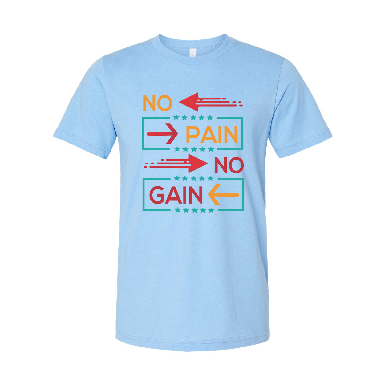 Unisex No Pain No Gain Graphic T Shirt White Short Sleeve Workout Tee For Fitness Enthusiasts