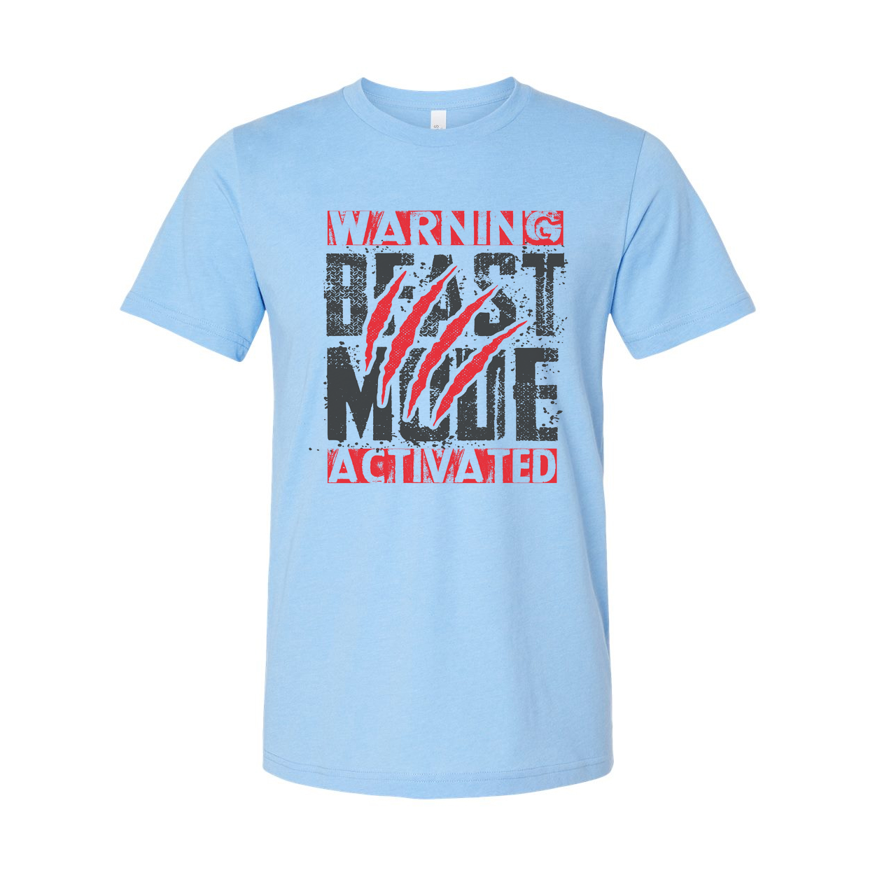 Warning Beast Mode Activated Unisex Graphic T Shirt Short Sleeve Cotton Tee For Men Women
