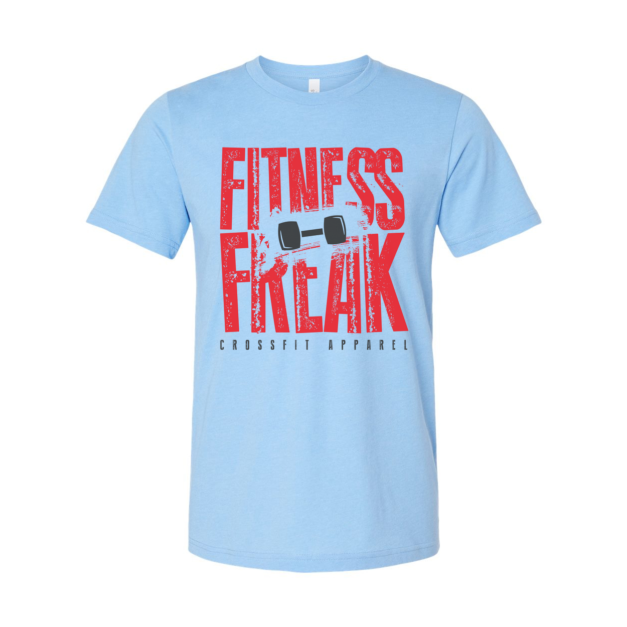 Fitness Freak Unisex Graphic Tee With Barbell Illustration For Crossfit Enthusiasts