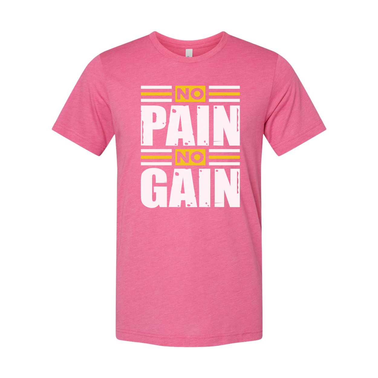 Unisex No Pain No Gain Graphic T Shirt For Workout Gym Training And Fitness Enthusiasts