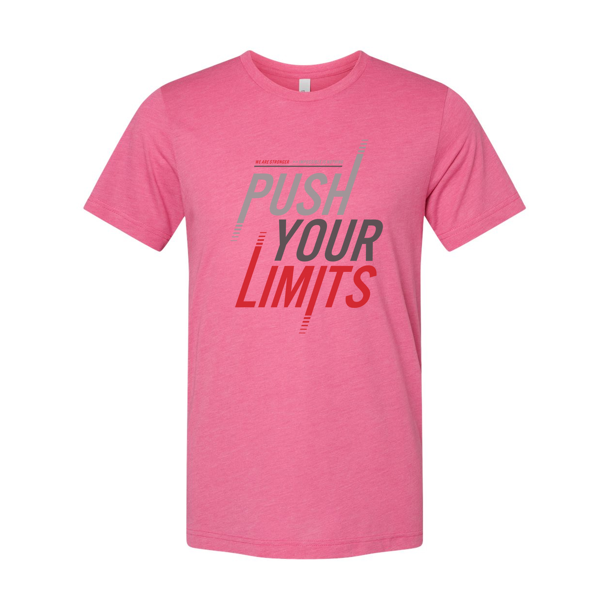 Push Your Limits Graphic Tee Unisex White Cotton Workout T Shirt for Men and Women