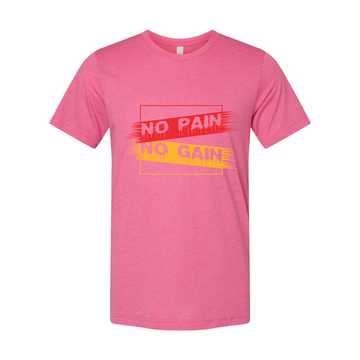 White Unisex No Pain No Gain Graphic T Shirt For Workout Training And Everyday Wear