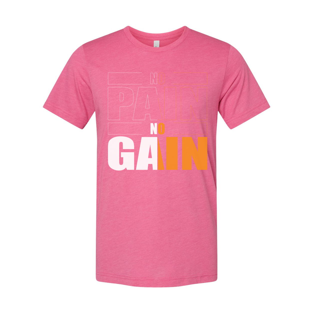 No Pain No Gain Unisex T Shirt White Graphic Tee For Gym Fitness Enthusiasts Athletes