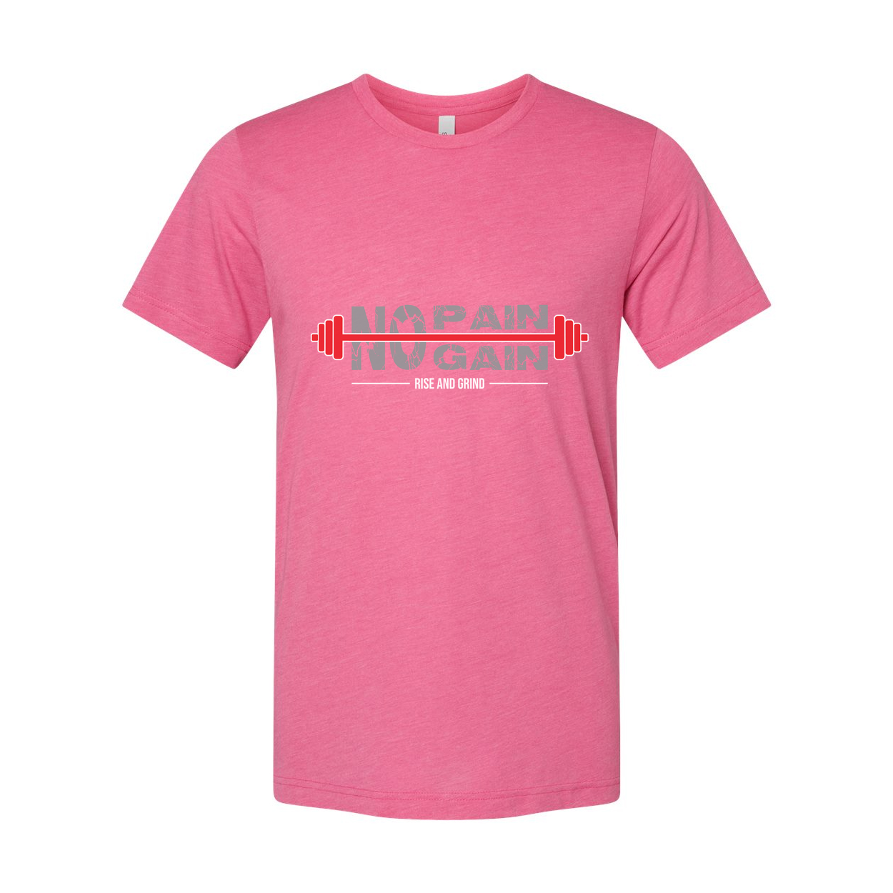 Unisex No Pain No Gain Barbell Graphic T Shirt For Gym And Fitness Enthusiasts Comfortable Cotton Tee