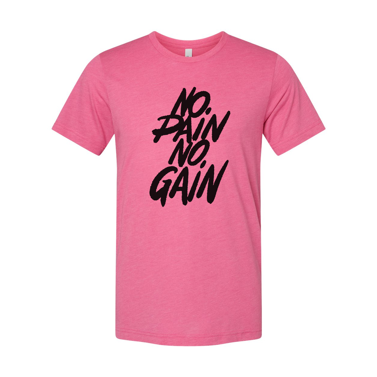 Unisex No Pain No Gain Graphic T Shirt White Short Sleeve Cotton Fitness Tee For Workout