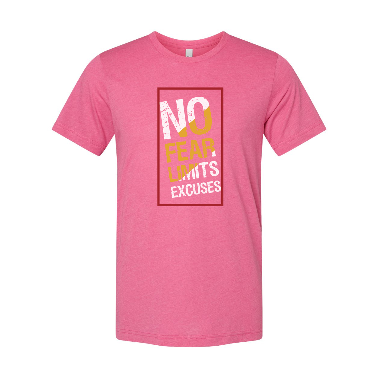 Unisex No Fear Limits Excuses Graphic T Shirt For Workouts And Fitness Apparel Collection