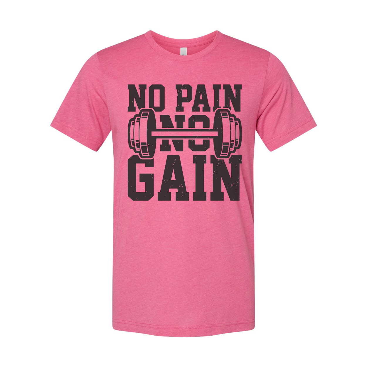 No Pain No Gain Unisex T Shirt With Barbell Graphic For Fitness Enthusiasts And Athletes