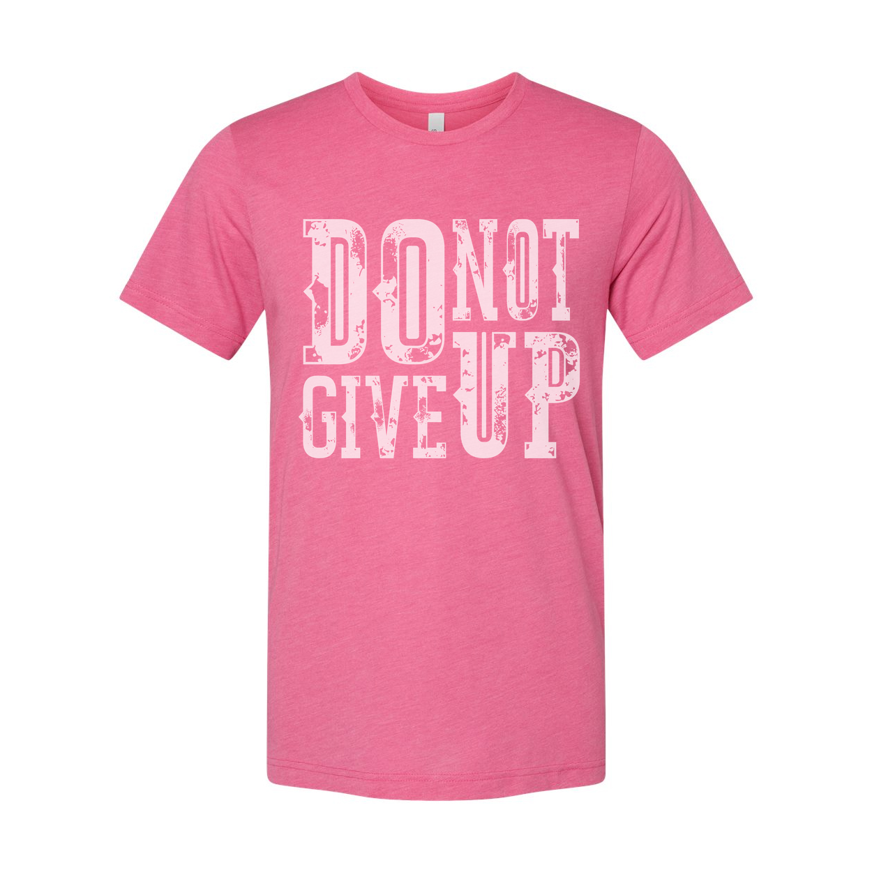 Do Not Give Up White Unisex T Shirt With Distressed Slogan Graphic Tee For Men Women
