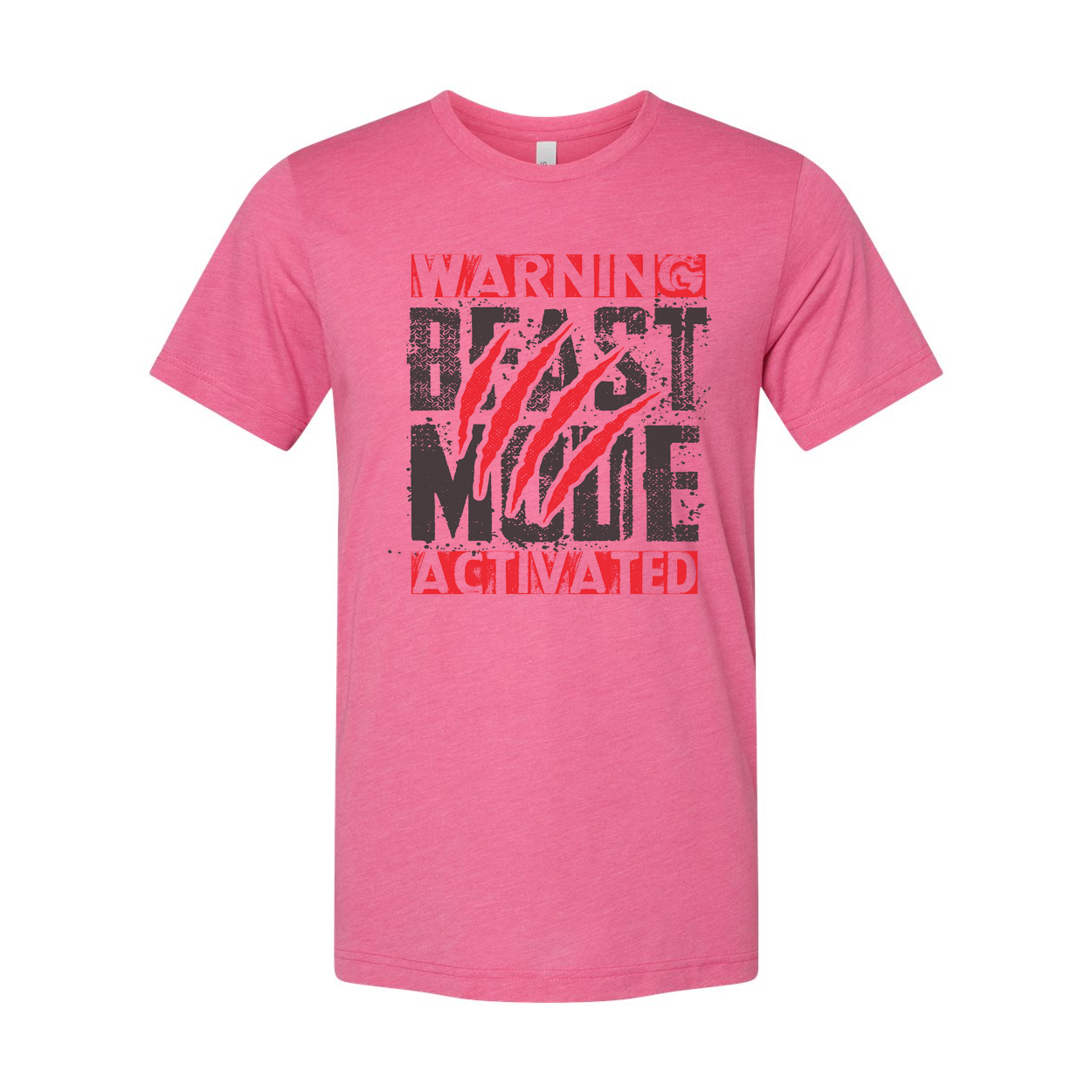 Warning Beast Mode Activated Unisex Graphic T Shirt Short Sleeve Cotton Tee For Men Women