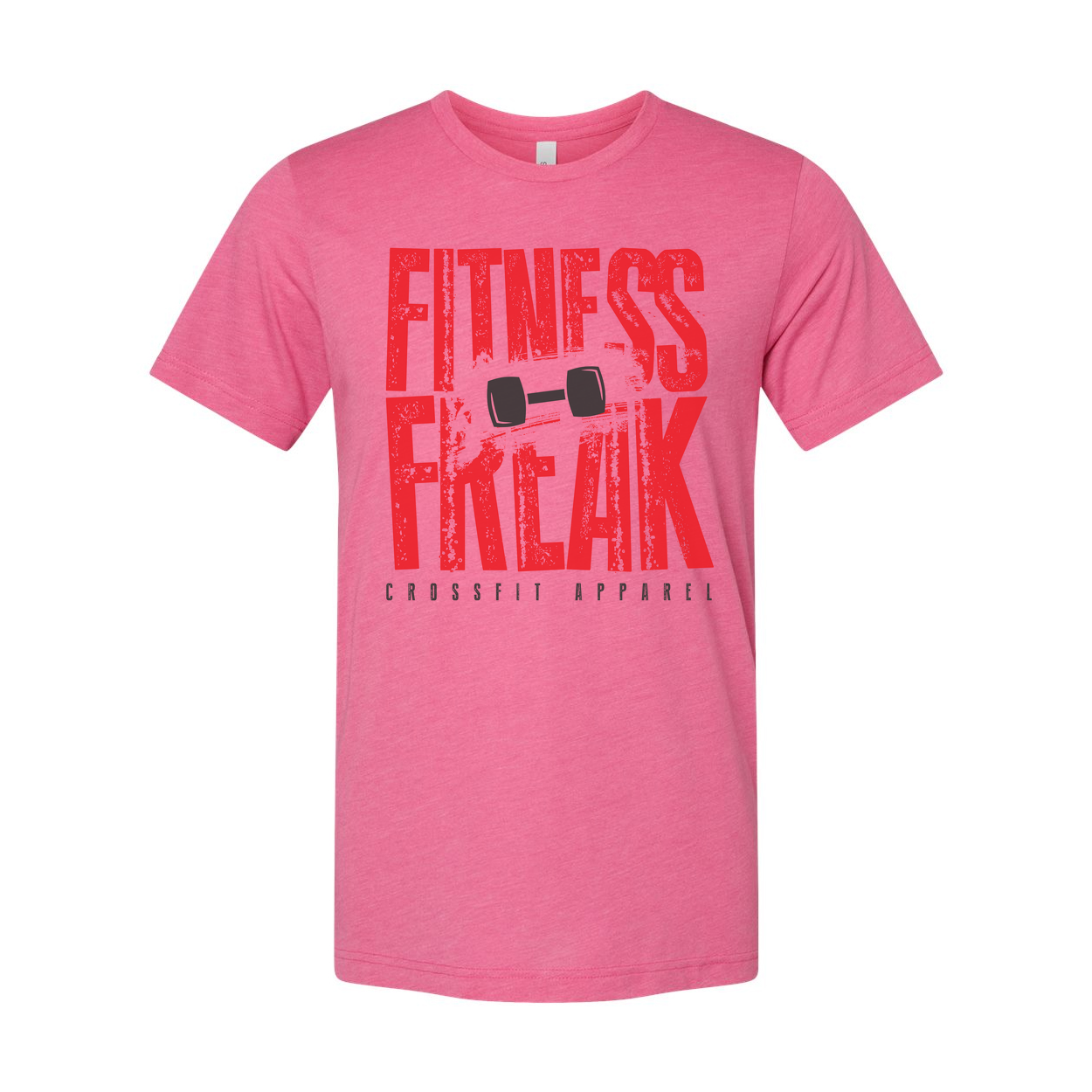 Fitness Freak Unisex Graphic Tee With Barbell Illustration For Crossfit Enthusiasts