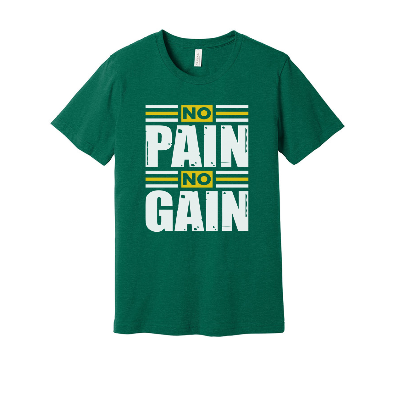 Unisex No Pain No Gain Graphic T Shirt For Workout Gym Training And Fitness Enthusiasts