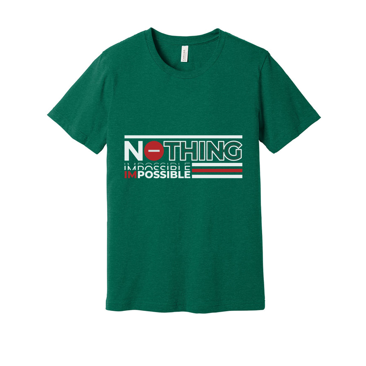 Nothing Is Impossible Graphic Unisex T Shirt White Short Sleeve Crew Neck Cotton Tee