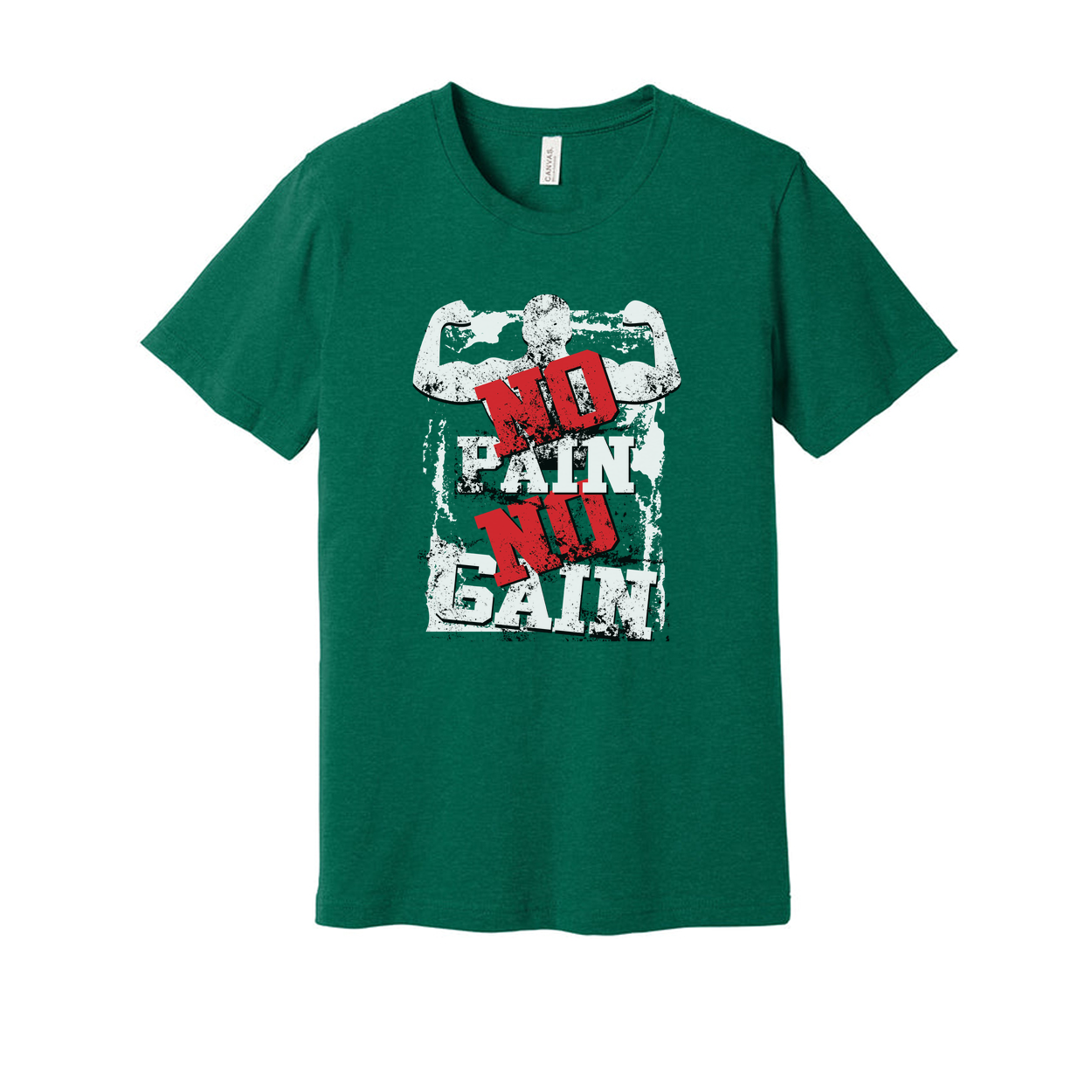 Unisex No Pain No Gain Graphic T Shirt White Cotton Short Sleeve Tee For Men And Women Breathable Relaxed Fit