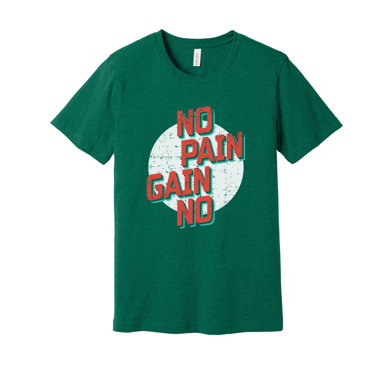 No Pain No Gain Graphic T Shirt Unisex Fitness Tee Made With Breathable Cotton Jersey