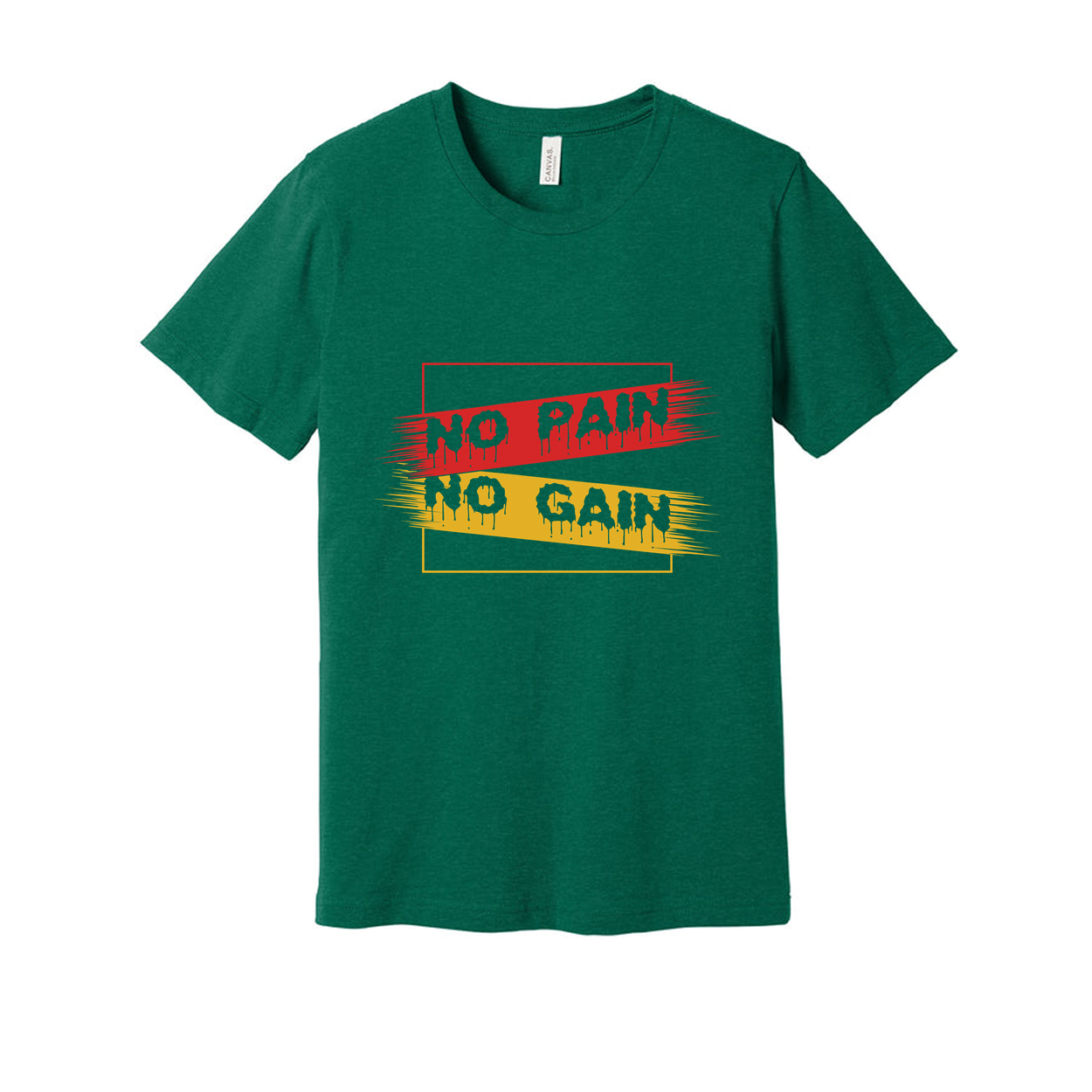White Unisex No Pain No Gain Graphic T Shirt For Workout Training And Everyday Wear