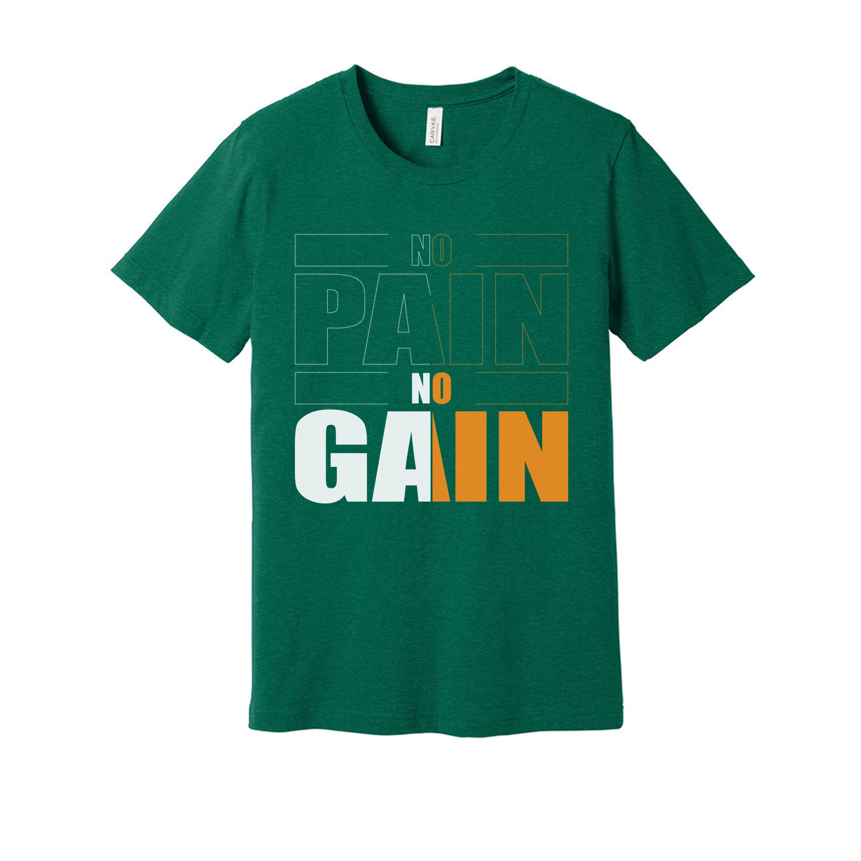 No Pain No Gain Unisex T Shirt White Graphic Tee For Gym Fitness Enthusiasts Athletes