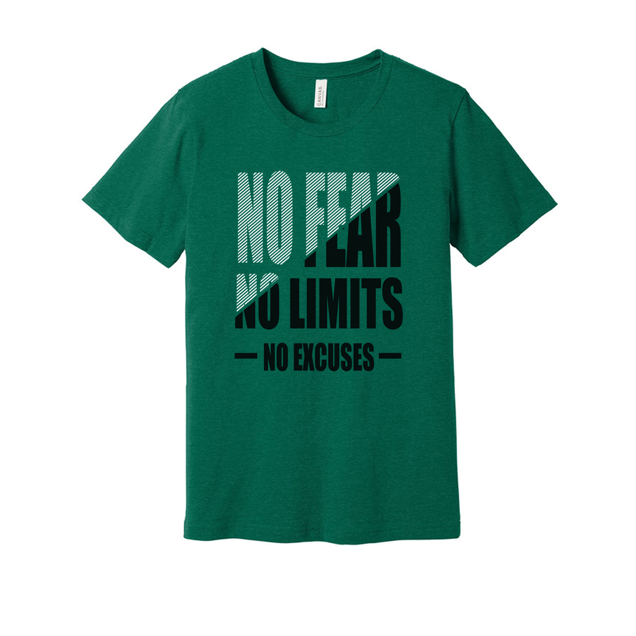 No Fear No Limits No Excuses Unisex Graphic Tee For Workout Training Or Everyday Comfort