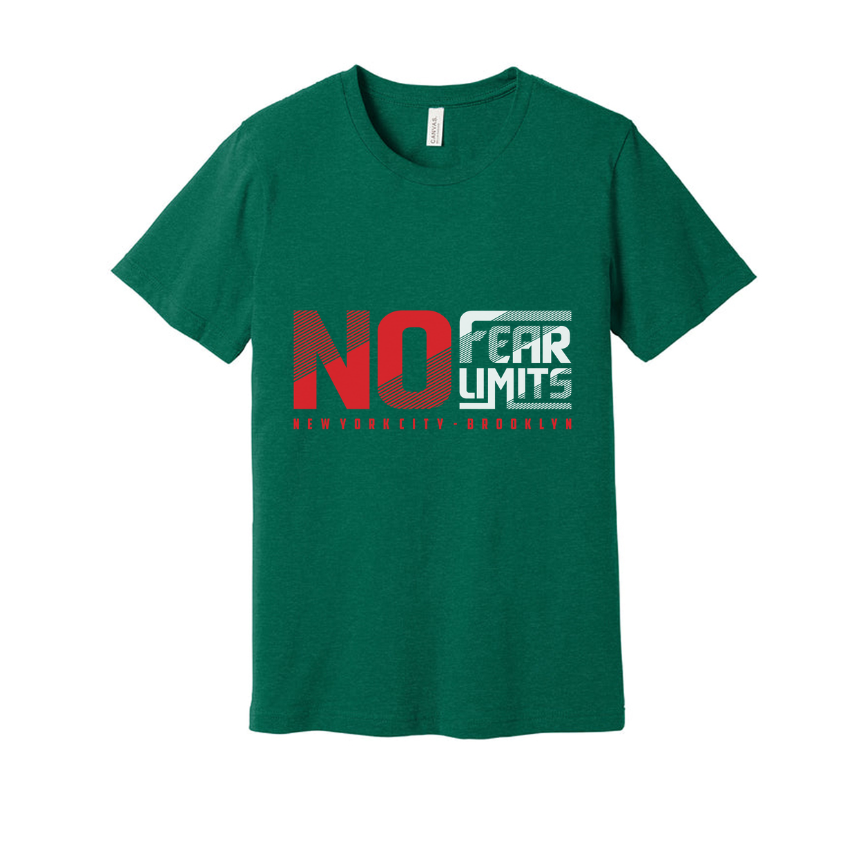 No Fear Limits Graphic T Shirt Unisex Short Sleeve With New York City Brooklyn Design