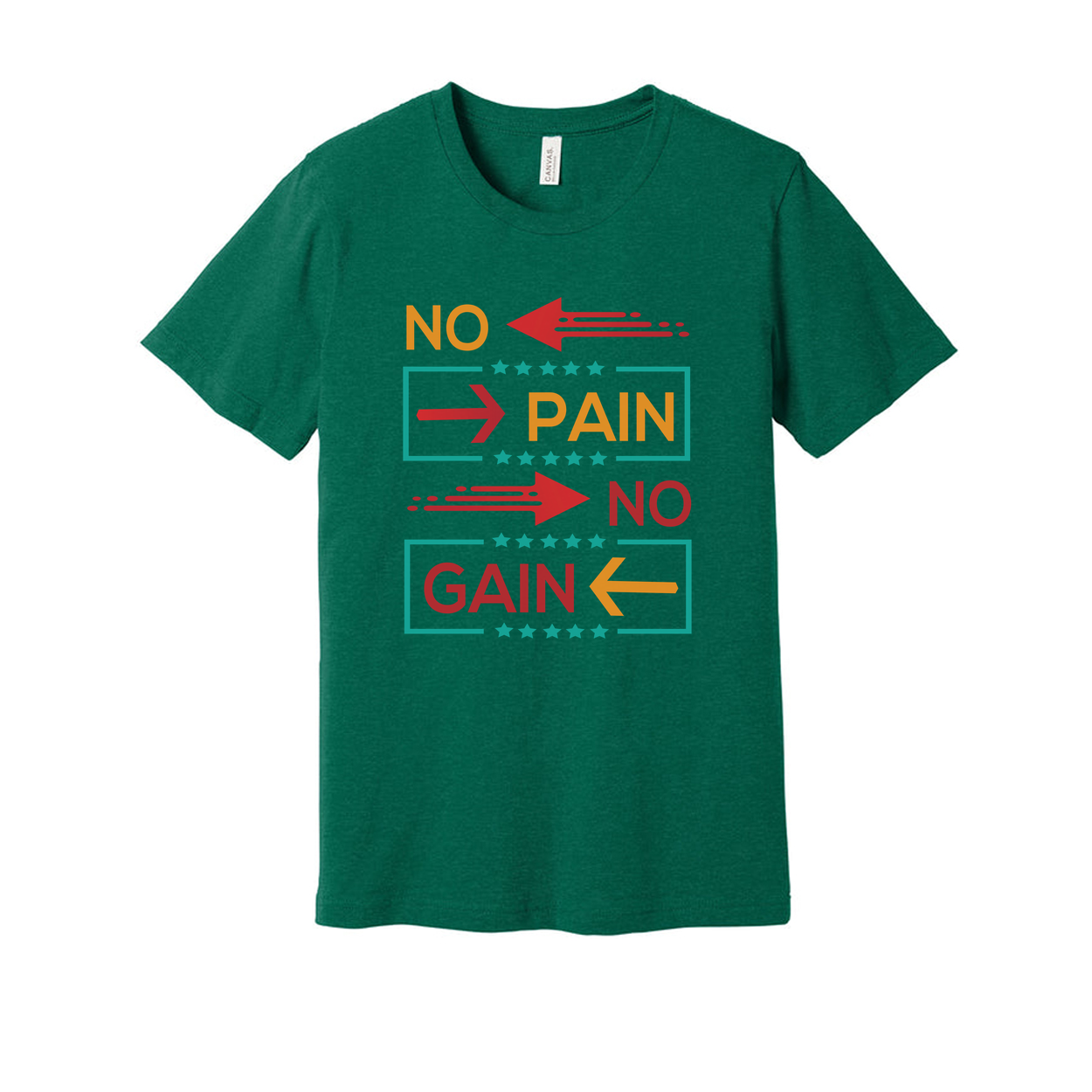 Unisex No Pain No Gain Graphic T Shirt White Short Sleeve Workout Tee For Fitness Enthusiasts