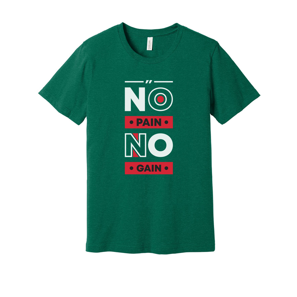 No Pain No Gain Graphic Tee For Men And Women Unisex White Short Sleeve Cotton Shirt