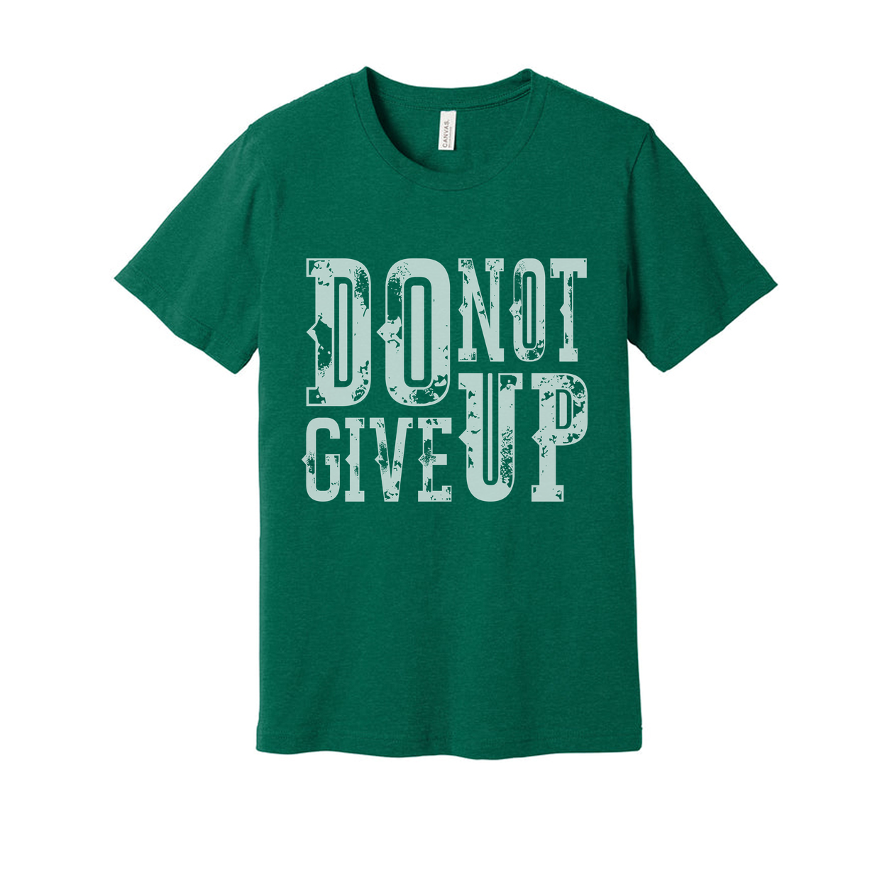 Do Not Give Up White Unisex T Shirt With Distressed Slogan Graphic Tee For Men Women