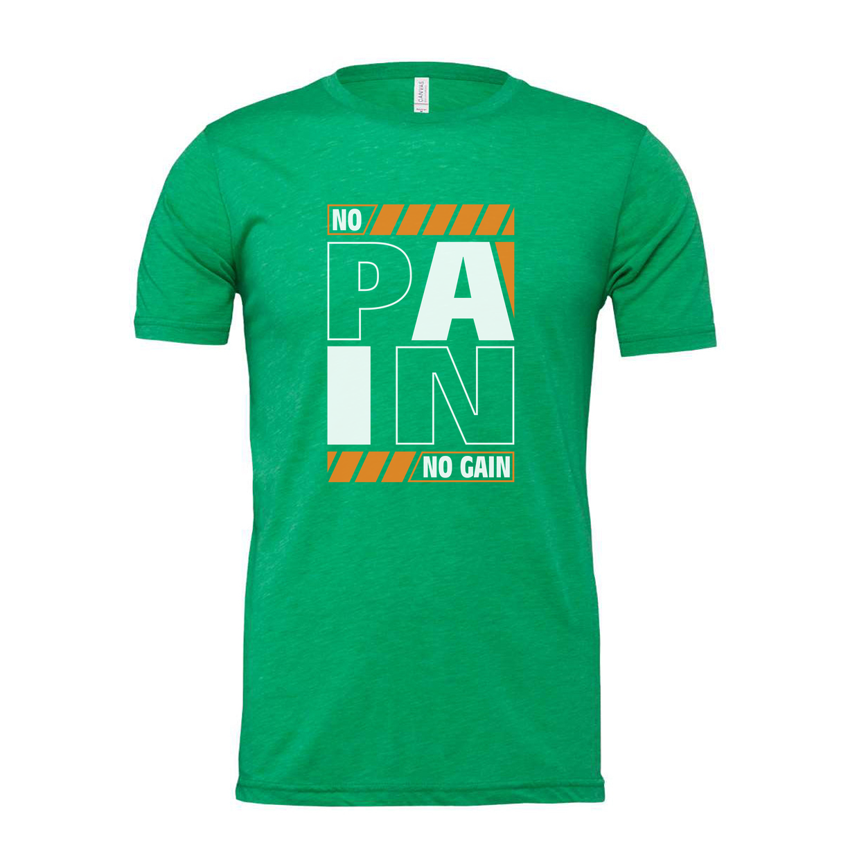 Pain No Gain Graphic T Shirt Unisex White Short Sleeve Tee With Bold Design And Comfortable Cotton