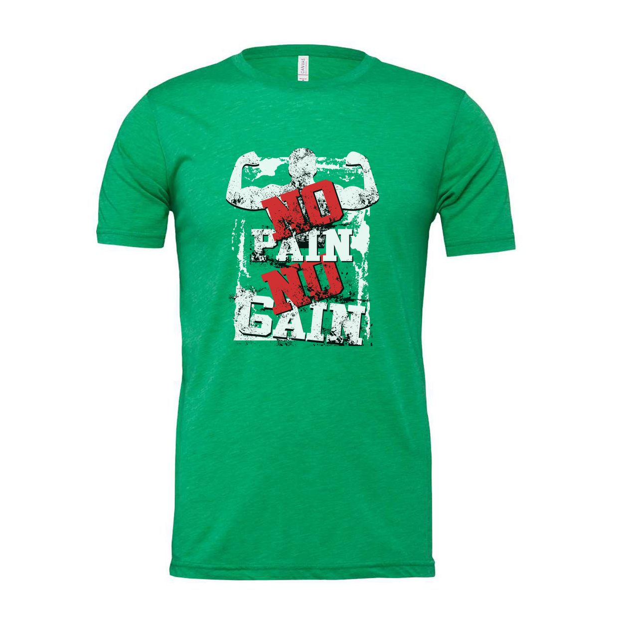Unisex No Pain No Gain Graphic T Shirt White Cotton Short Sleeve Tee For Men And Women Breathable Relaxed Fit
