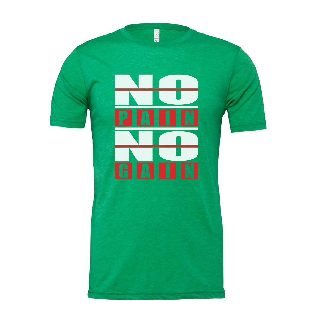 No Pain No Gain Unisex Graphic T Shirt Short Sleeve White Cotton Tee For Workout And Training