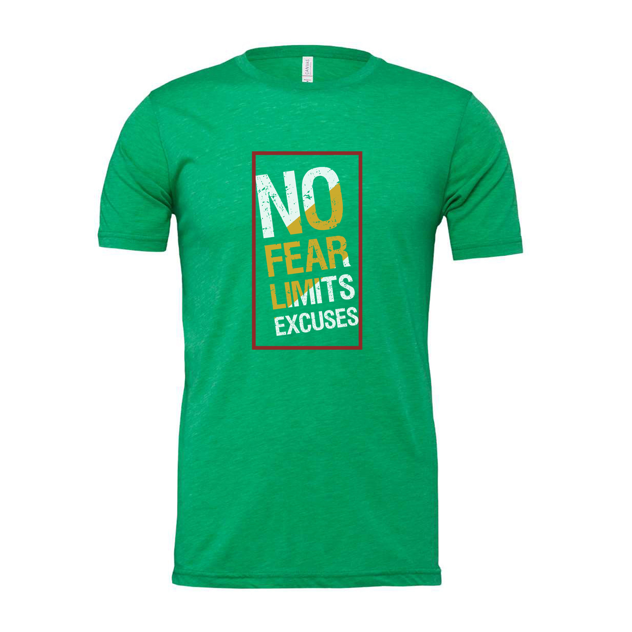 Unisex No Fear Limits Excuses Graphic T Shirt For Workouts And Fitness Apparel Collection