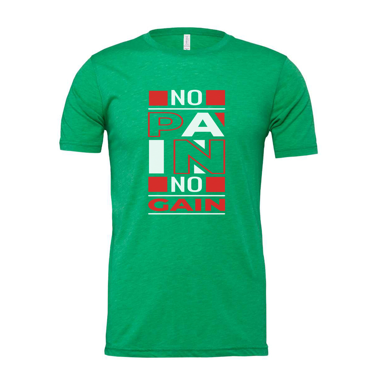 No Pain No Gain Graphic T Shirt Unisex White Cotton Short Sleeve For Active Lifestyles