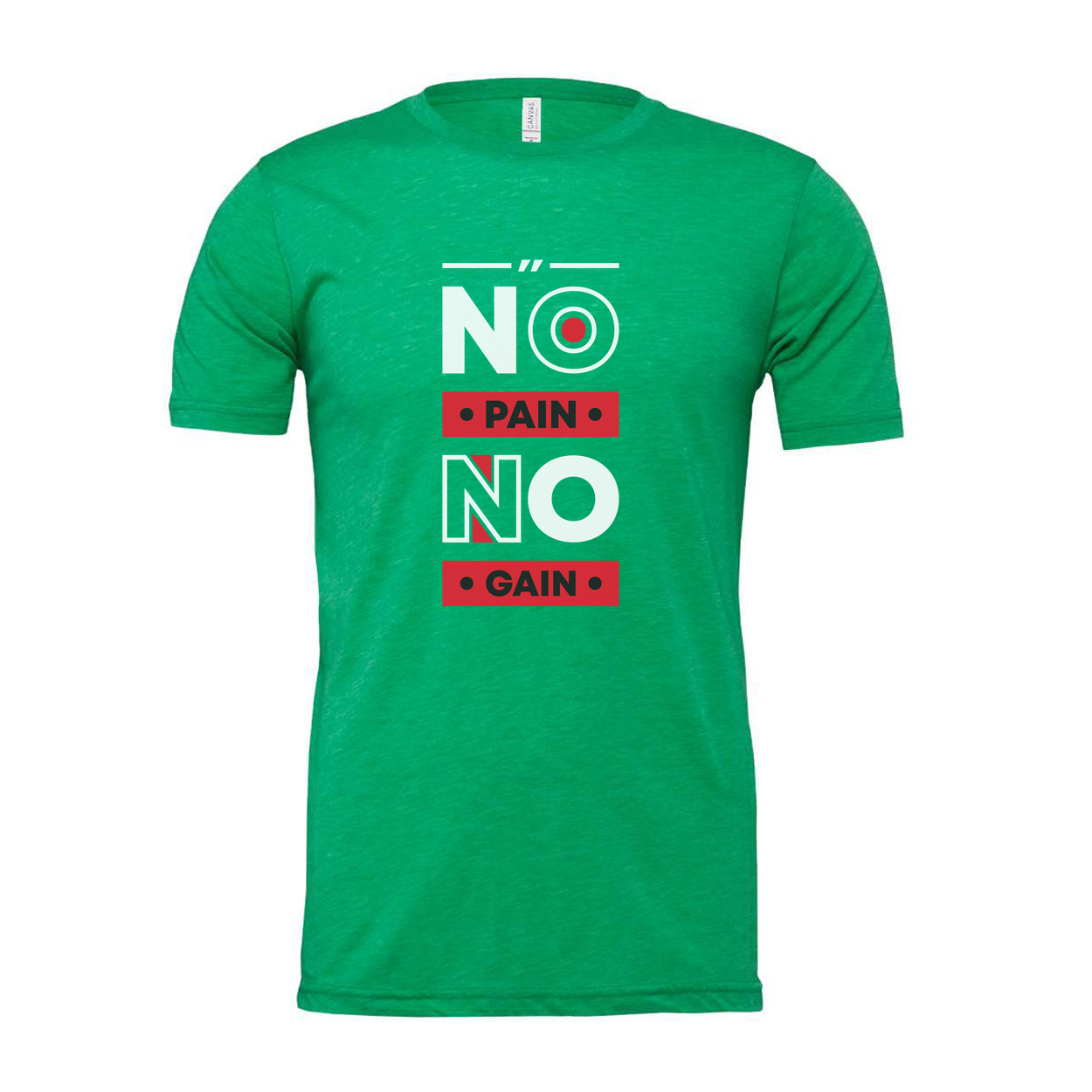 No Pain No Gain Graphic Tee For Men And Women Unisex White Short Sleeve Cotton Shirt