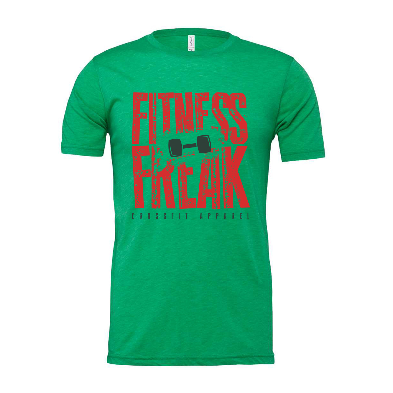 Fitness Freak Unisex Graphic Tee With Barbell Illustration For Crossfit Enthusiasts