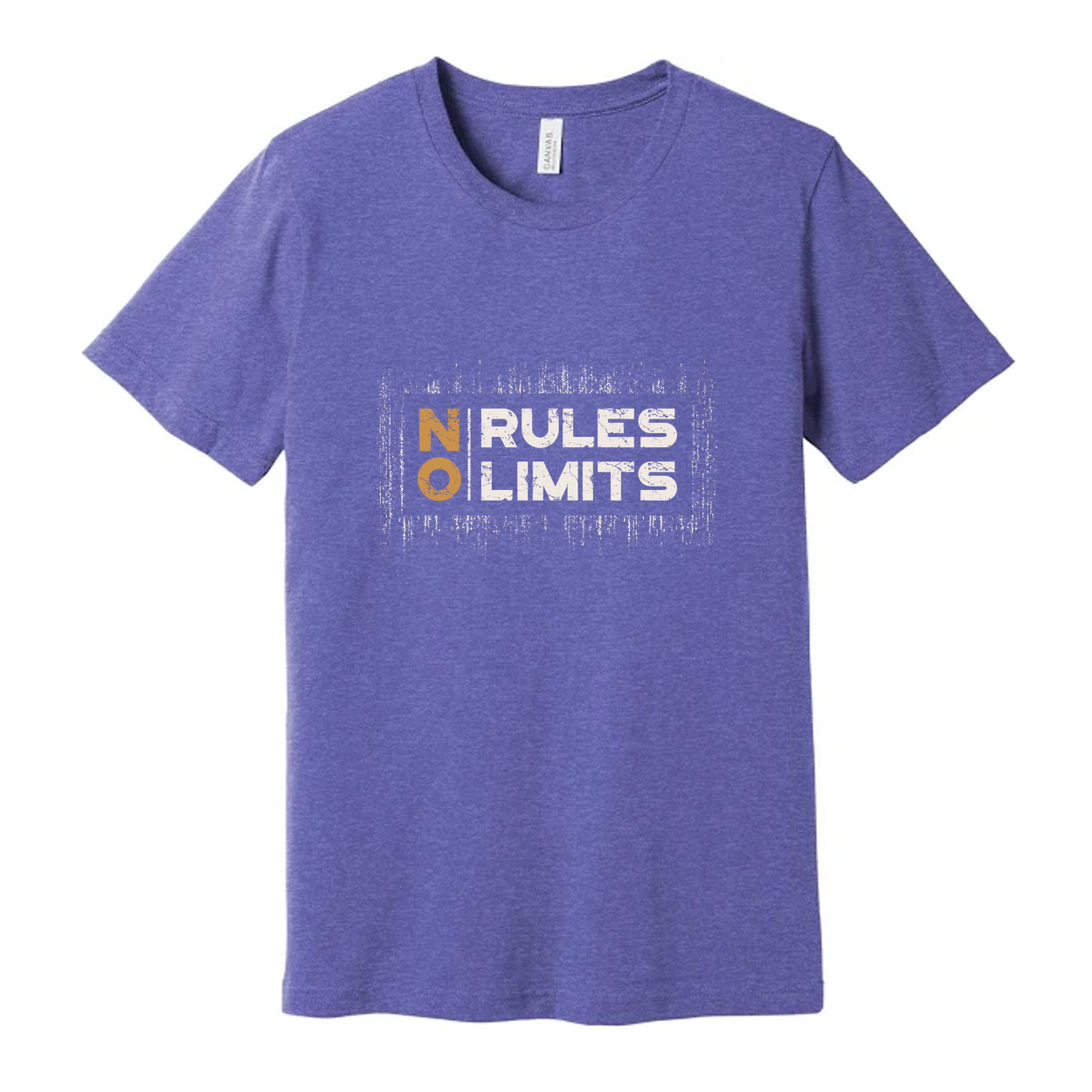 Unisex No Rules No Limits Graphic T Shirt White Short Sleeve Cotton Breathable Tee