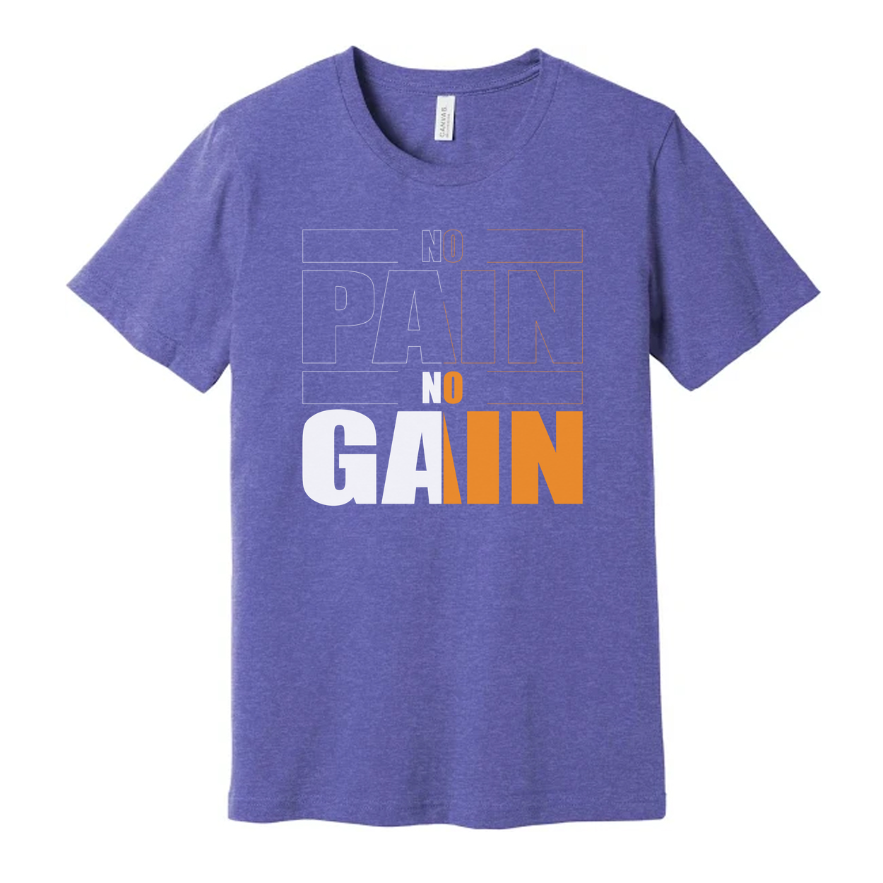 No Pain No Gain Unisex T Shirt White Graphic Tee For Gym Fitness Enthusiasts Athletes
