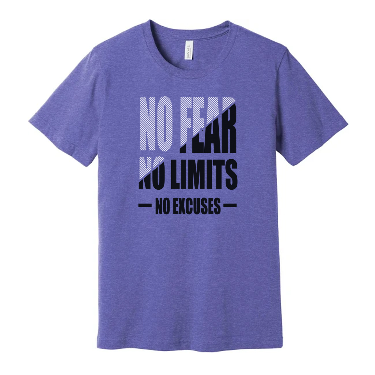 No Fear No Limits No Excuses Unisex Graphic Tee For Workout Training Or Everyday Comfort