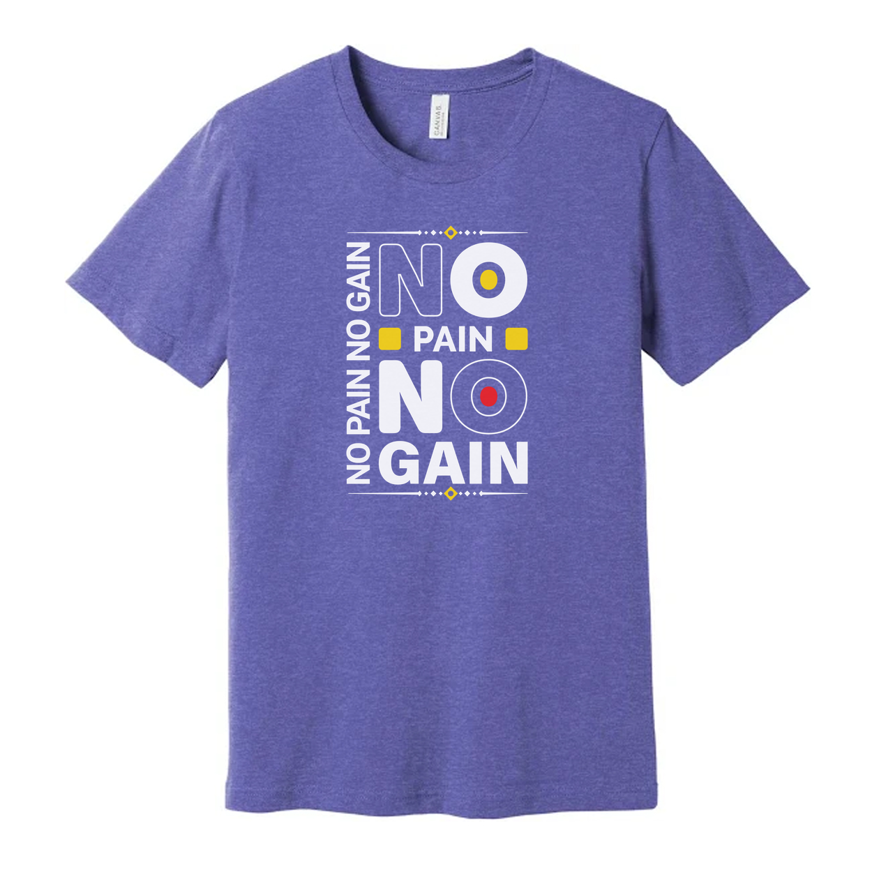 No Pain No Gain Unisex Graphic T Shirt Cotton Short Sleeve Tee For Men Women Fitness Athleisure Gift